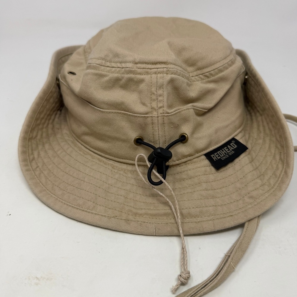 RedHead Boonie Hat Mens Large 64074537 Tan Adjustable Chin Strap EUC